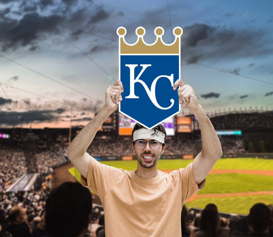 Logo - Big Head - Official MLB - Kansas City Royals - Foam Core Cutout