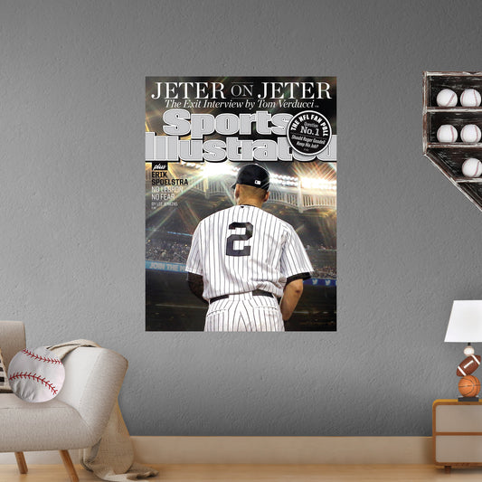 New York Yankees: Derek Jeter September 2014 Sports Illustrated Cover        - Officially Licensed MLB Removable     Adhesive Decal