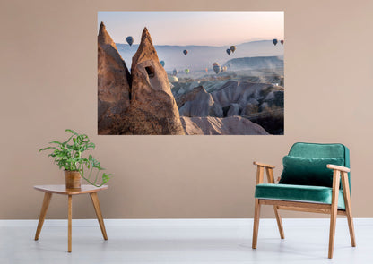Popular Landmarks: Capadoccia Realistic Poster - Removable Adhesive Decal