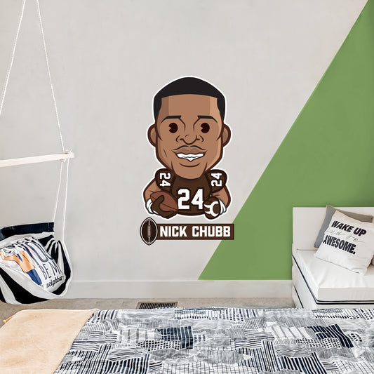 Cleveland Browns: Nick Chubb  Emoji        - Officially Licensed NFLPA Removable     Adhesive Decal