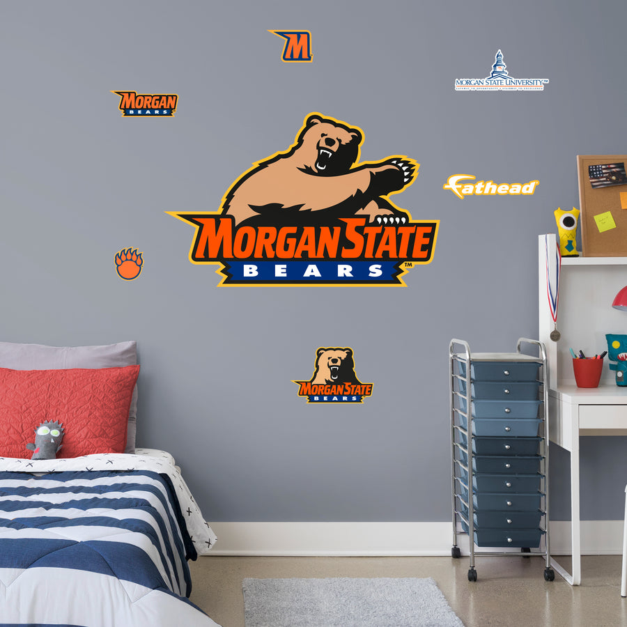 Morgan State University - RealBig Logo Collection - Official NCAA - Reusable Vinyl Wall Decals #1