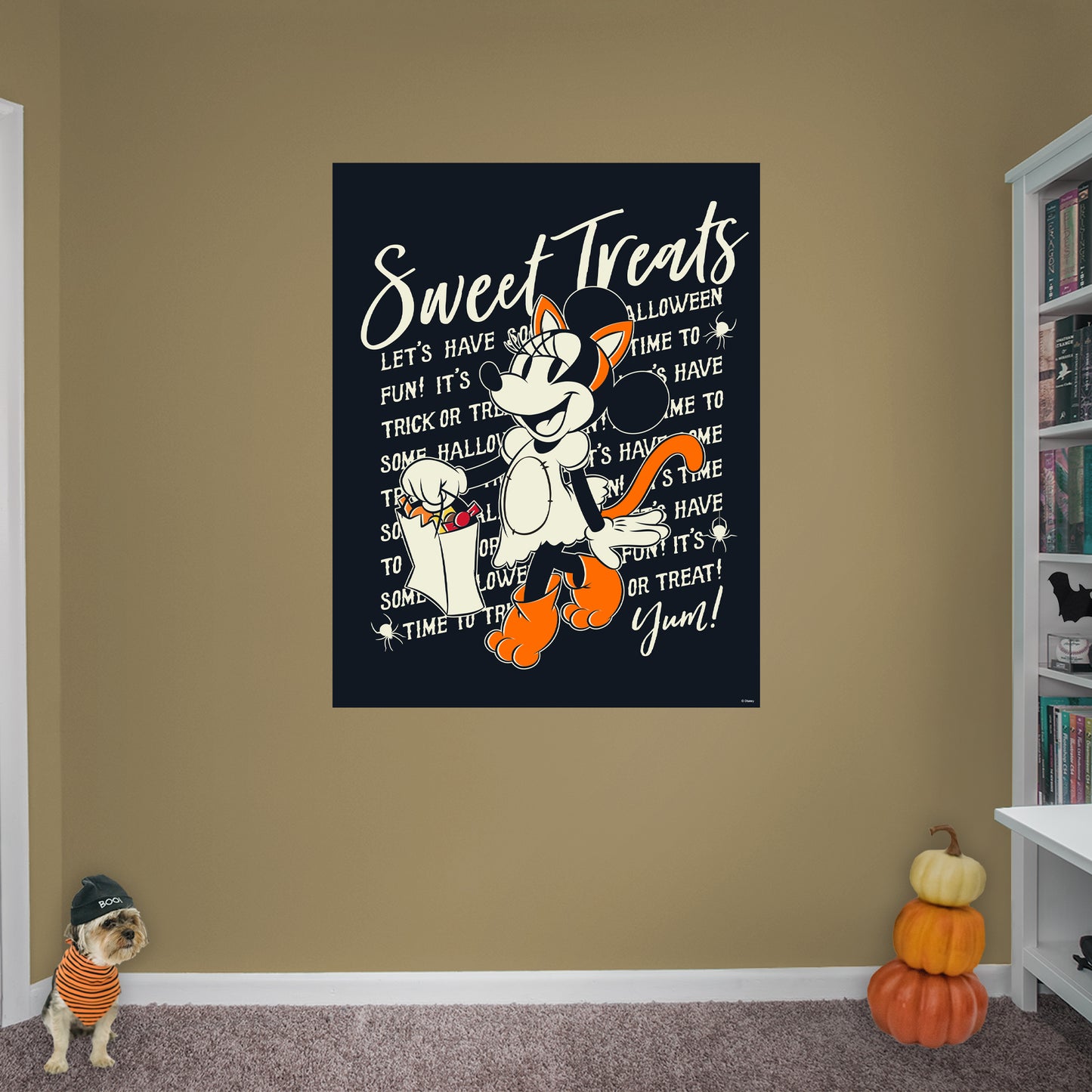 Mickey and Friends: Halloween Minnie Mouse Sweet Treats Poster        - Officially Licensed Disney Removable     Adhesive Decal