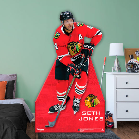 Chicago Blackhawks: Seth Jones 2022 Life-Size Foam Core Cutout - Officially Licensed NHL Stand Out