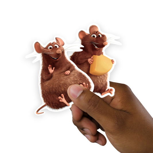 Sheet of 4 -Ratatouille: Emile Minis        - Officially Licensed Disney Removable     Adhesive Decal