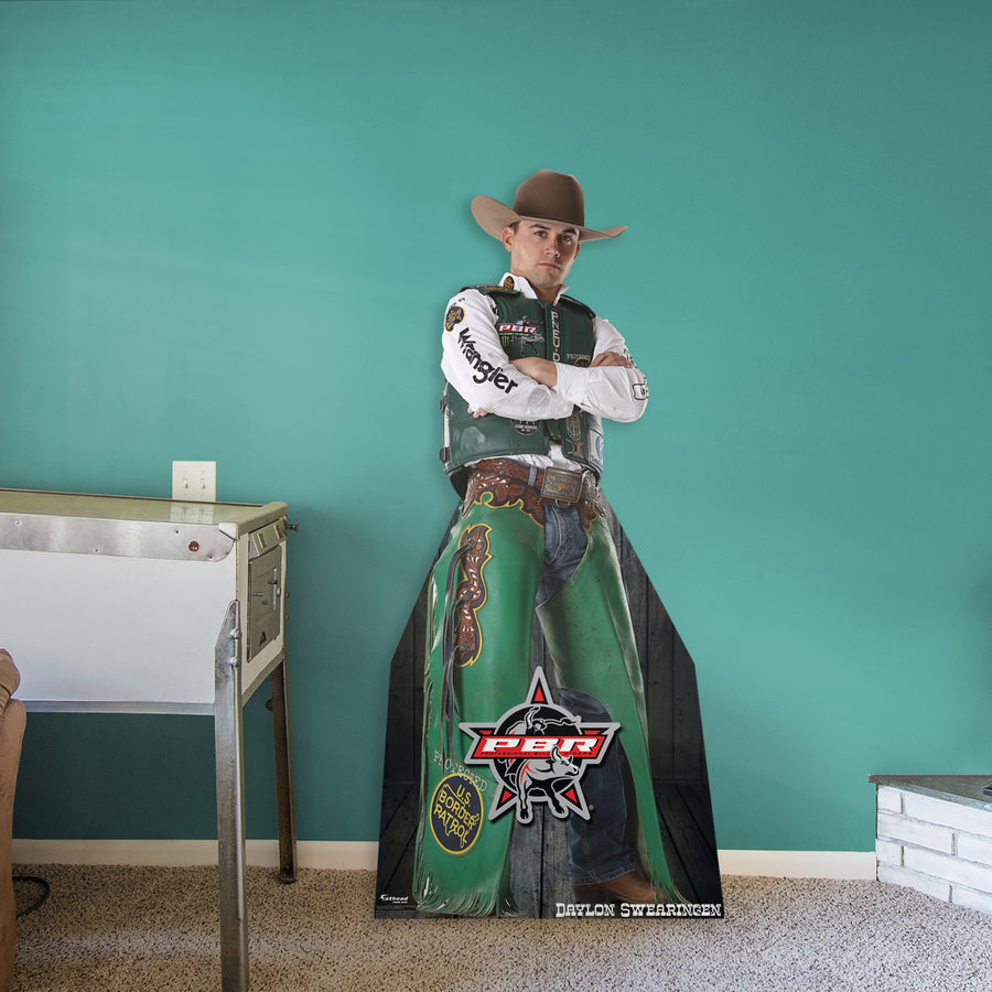 PBR: Daylon Swearingen Life-Size   Foam Core Cutout  - Officially Licensed Pro Bull Riding    Stand Out