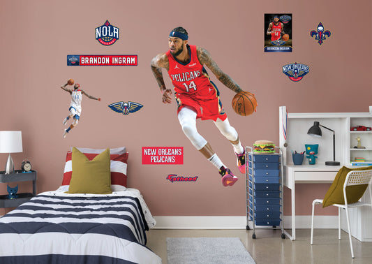 New Orleans Pelicans: Brandon Ingram         - Officially Licensed NBA Removable Wall   Adhesive Decal