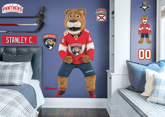 Florida Panthers: Stanley C. Panther 2021 Mascot        - Officially Licensed NHL Removable Wall   Adhesive Decal