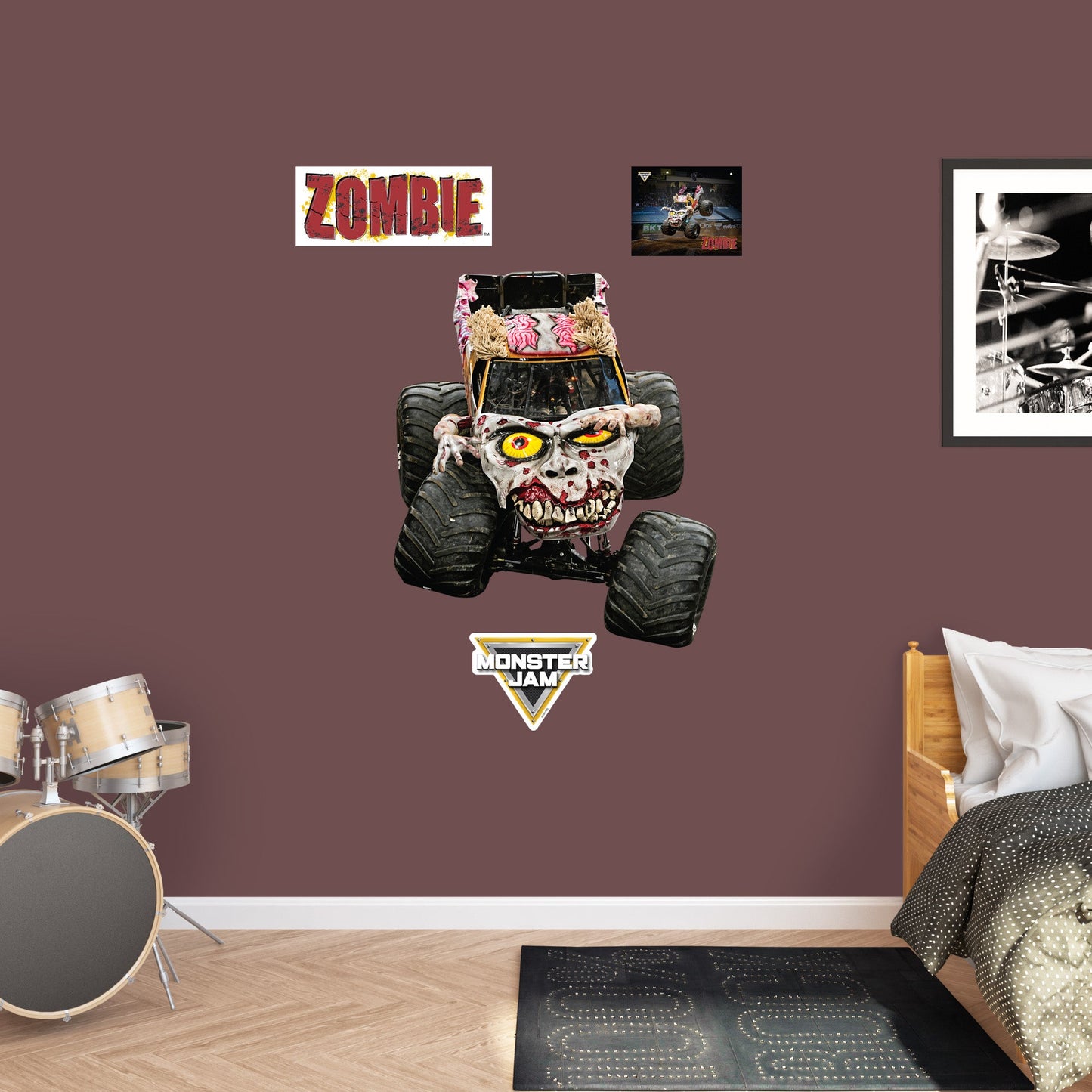 Zombie         - Officially Licensed Monster Jam Removable     Adhesive Decal