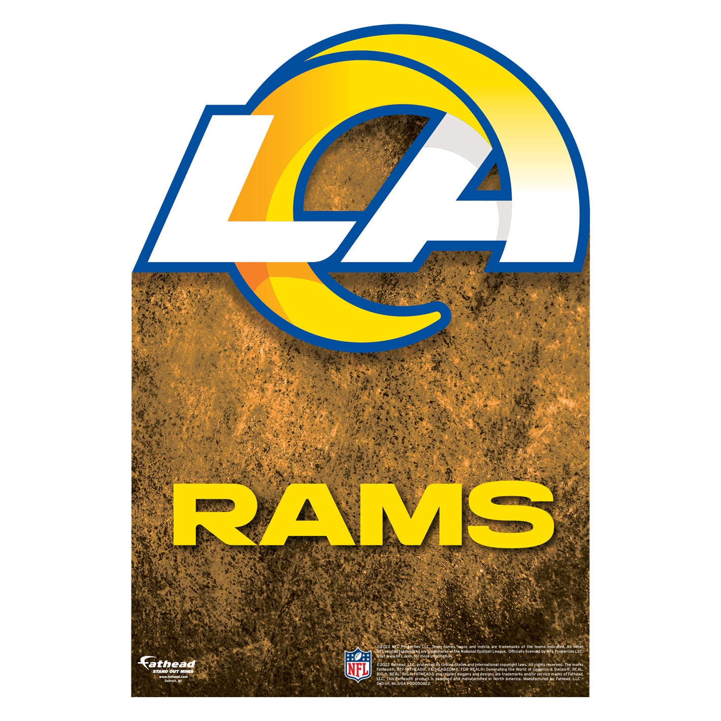 Los Angeles Rams: 2022 Logo Mini Cardstock Cutout - Officially License –  Fathead
