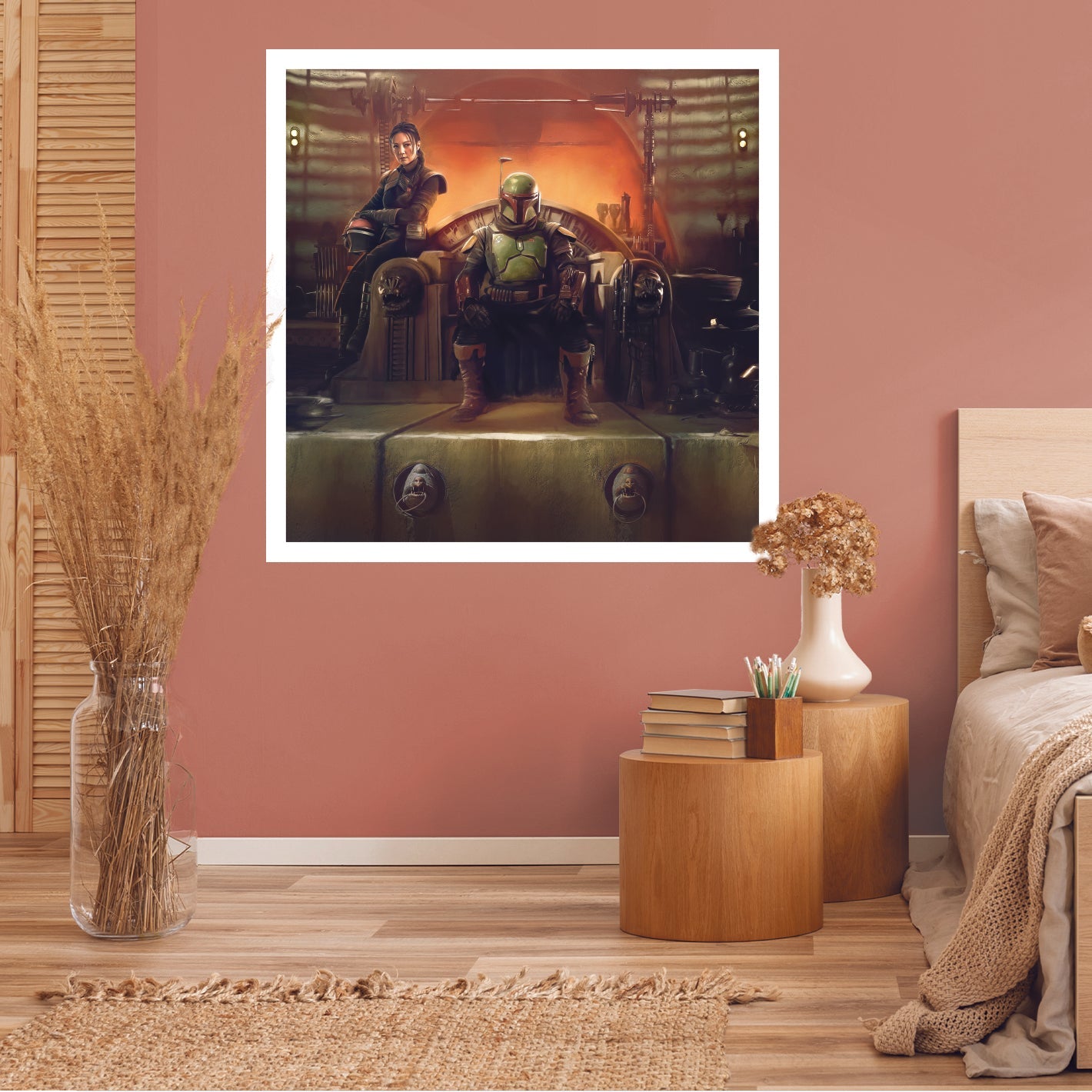 Book of Boba Fett: Boba Fett & Fennec Shand Throne Room Painted Poster - Officially Licensed Star Wars Removable Adhesive Decal