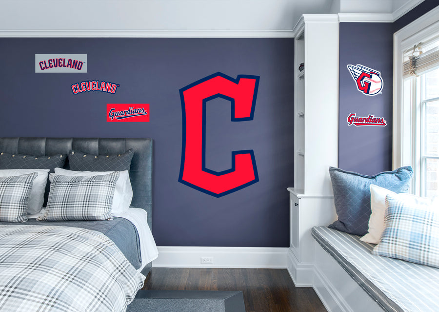 Cleveland Guardians - RealBig C Logo Collection - Official MLB - Reusable Vinyl Wall Decals