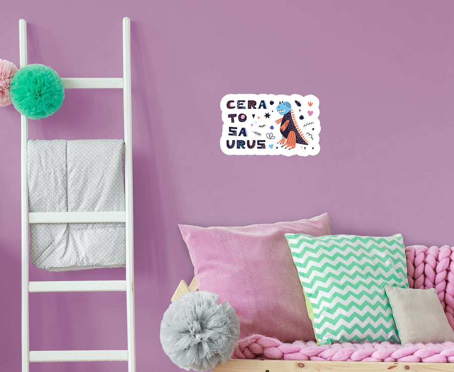 Dinosaurs: Ceratosaurus Icon        -   Removable Wall   Adhesive Decal