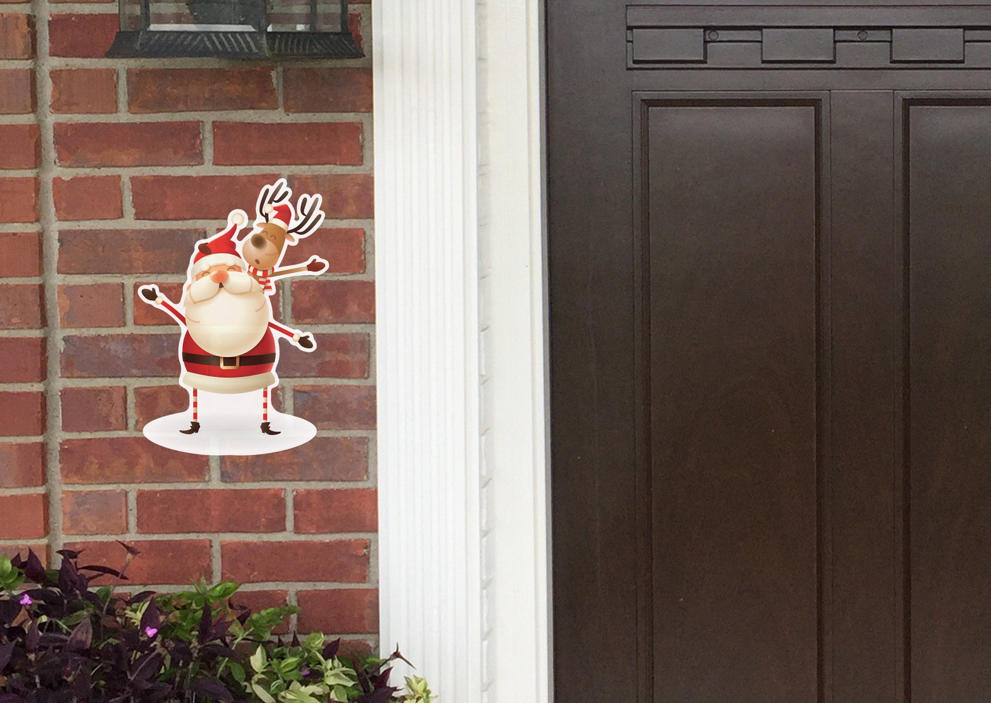 Christmas: Santa and Rudolph - Outdoor Graphic – Fathead
