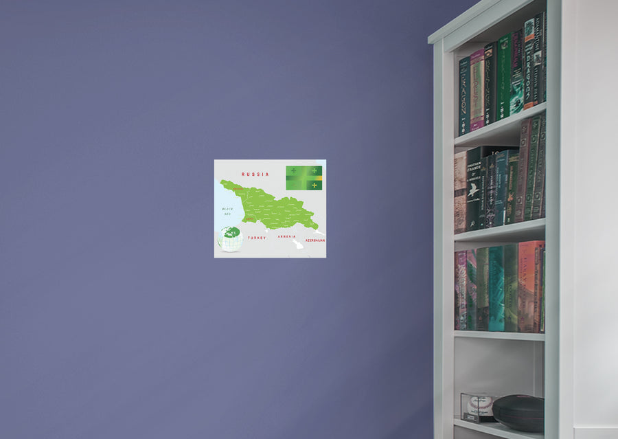 Maps of Asia: Georgia Mural        -   Removable Wall   Adhesive Decal