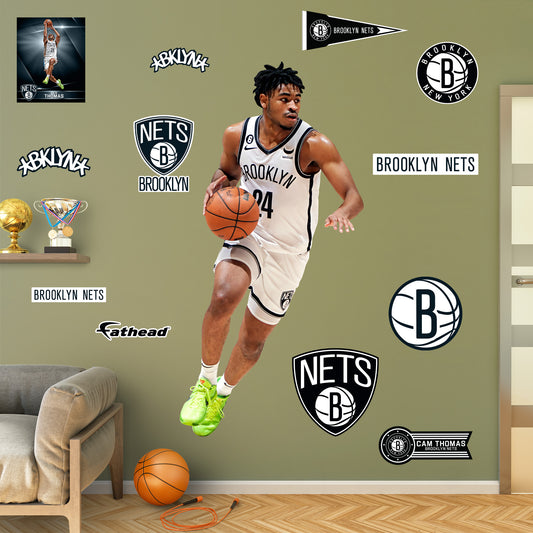 Brooklyn Nets: Cam Thomas         - Officially Licensed NBA Removable     Adhesive Decal