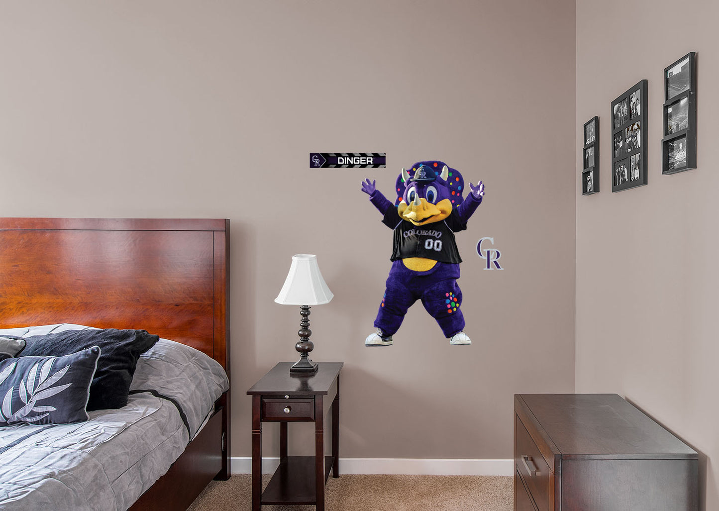 Colorado Rockies: Dinger  Mascot        - Officially Licensed MLB Removable Wall   Adhesive Decal