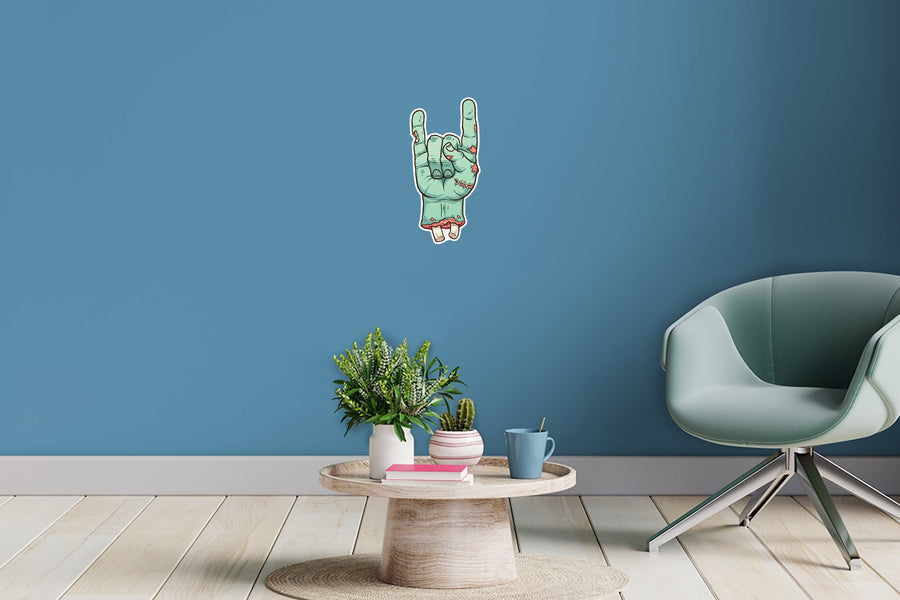 Halloween: Zombie Hand Icon        -   Removable Wall   Adhesive Decal