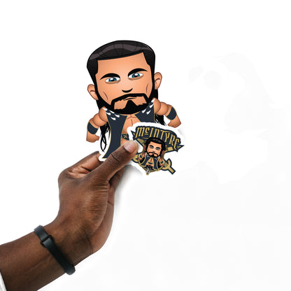 Sheet of 5 -Drew McIntyre Minis        - Officially Licensed WWE Removable     Adhesive Decal