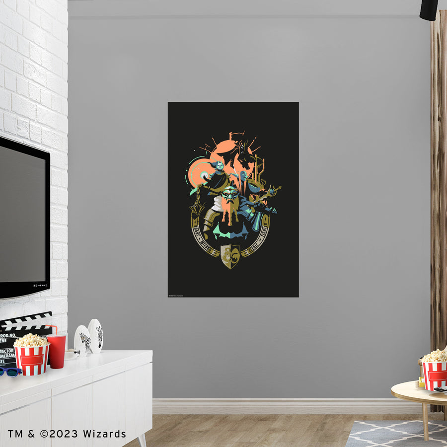 Character Class - Peel & Stick Poster - Official Hasbro - Dungeons & Dragons - Reusable Vinyl Wall Decal