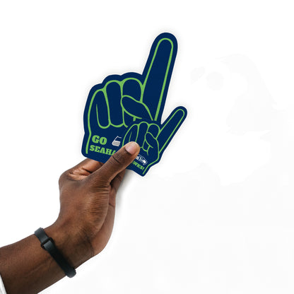Seattle Seahawks:  2021 Foam Finger MINIS        - Officially Licensed NFL Removable     Adhesive Decal