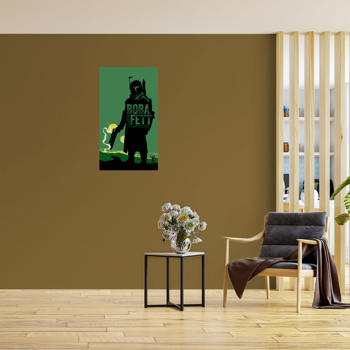 Book of Boba Fett: Boba Fett Bounty Hunter for Hire Poster - Officially Licensed Star Wars Removable Adhesive Decal