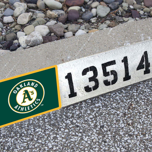 Oakland Athletics:  Address Block Logo        - Officially Licensed MLB    Outdoor Graphic
