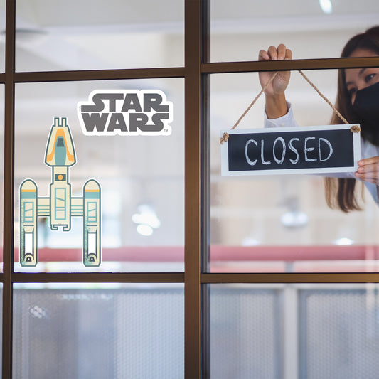 Star Wars: Y-Wing Window Clings        - Officially Licensed Disney Removable Window   Static Decal