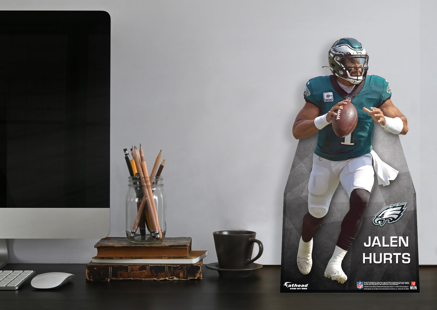 Philadelphia Eagles: Jalen Hurts 2021 No.1  Mini   Cardstock Cutout  - Officially Licensed NFL    Stand Out