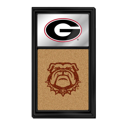 Georgia Bulldogs: Dual Logo - Mirrored Cork Note Board - The Fan-Brand