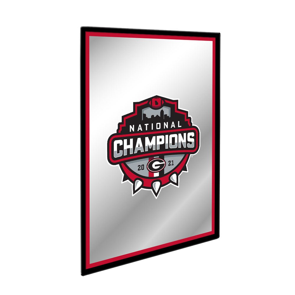 Georgia Bulldogs: National Champions - Framed Mirrored Wall Sign - The Fan-Brand