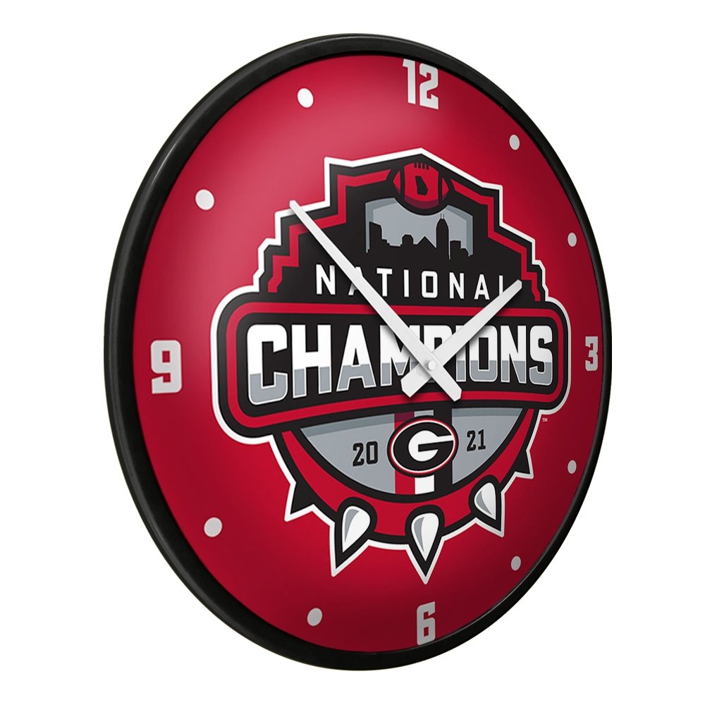 Georgia Bulldogs: National Champions - Modern Disc Wall Clock - The Fan-Brand
