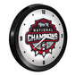 Georgia Bulldogs: National Champions - Ribbed Frame Wall Clock - The Fan-Brand