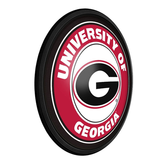 Georgia Bulldogs: Round Slimline Lighted Wall Sign - The Fan-Brand