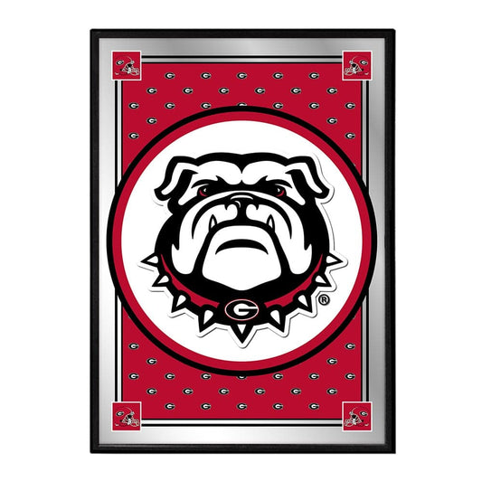 Georgia Bulldogs: Team Spirit, Uga - Framed Mirrored Wall Sign - The Fan-Brand