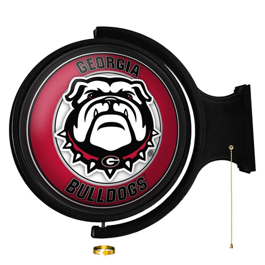 Georgia Bulldogs: Uga - Original Round Rotating Lighted Wall Sign - The Fan-Brand