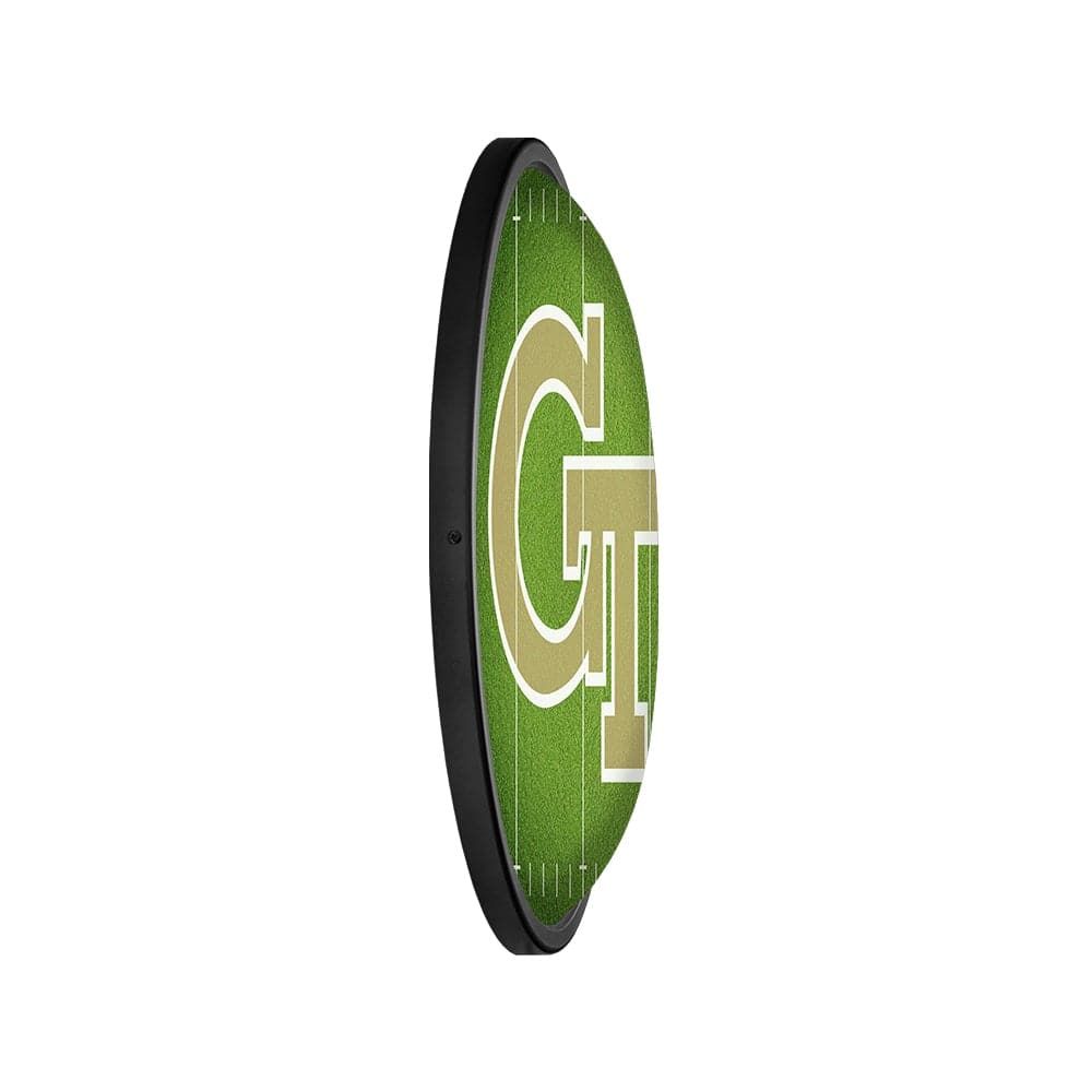 Georgia Tech Yellow Jackets: On the 50 - Oval Slimline Lighted Wall Sign - The Fan-Brand