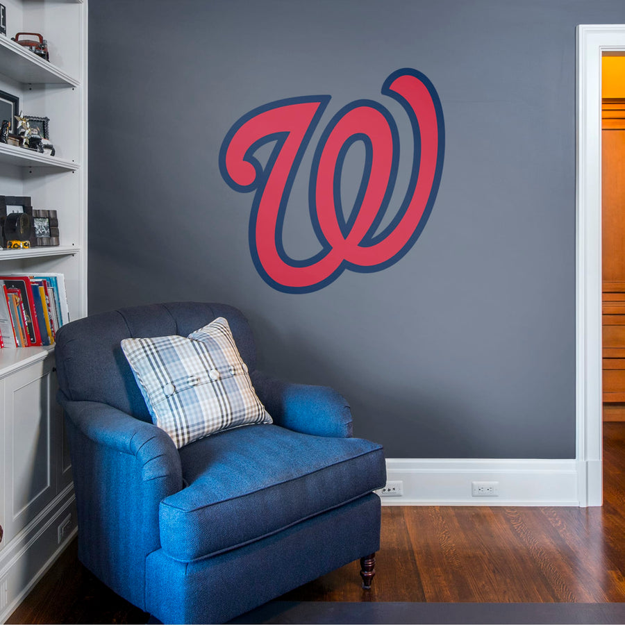 Washington Nationals - RealBig "W" Logo Collection - Official MLB - Reusable Vinyl Wall Decals