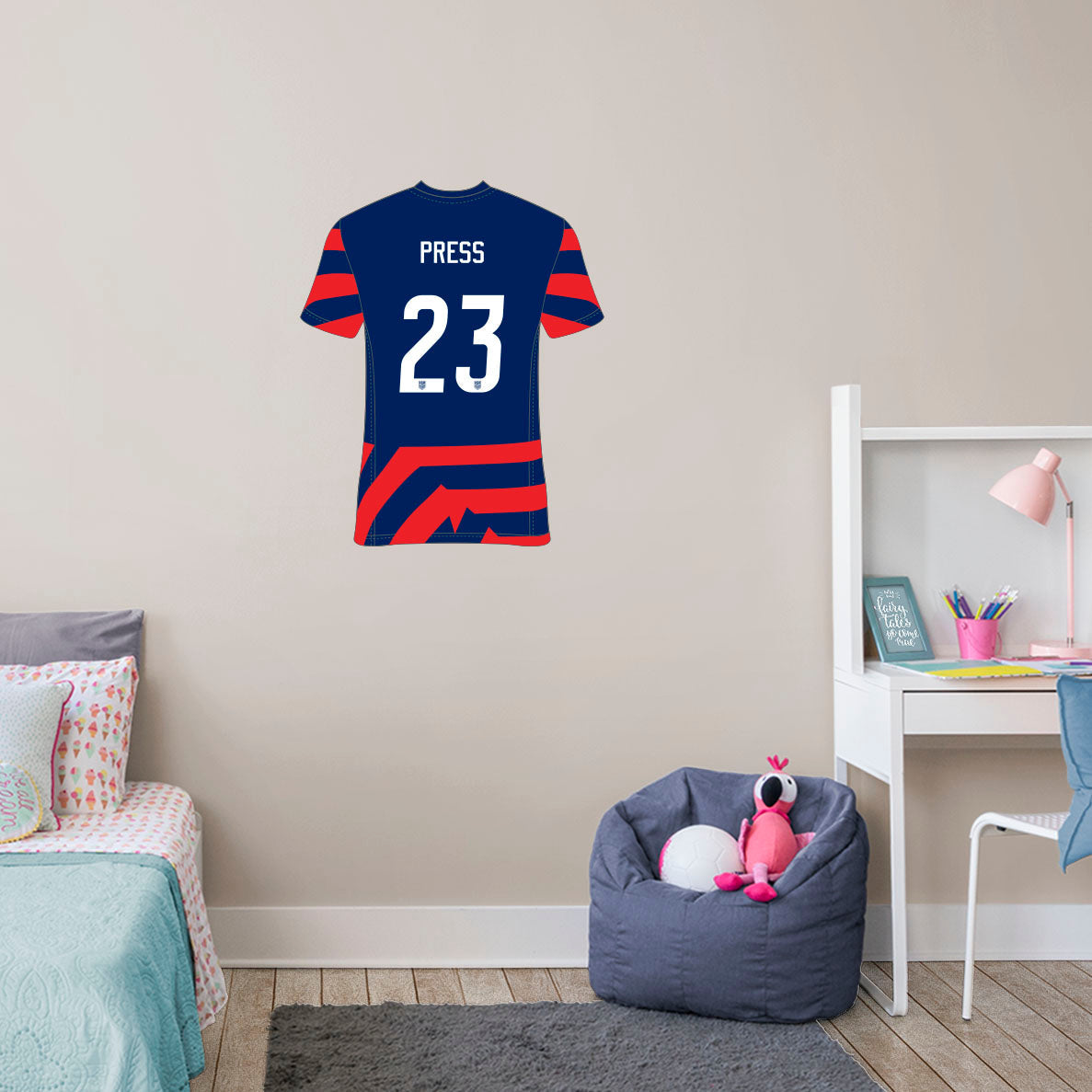 Christen Press Jersey Graphic Icon - Officially Licensed USWNT Removable Adhesive Decal