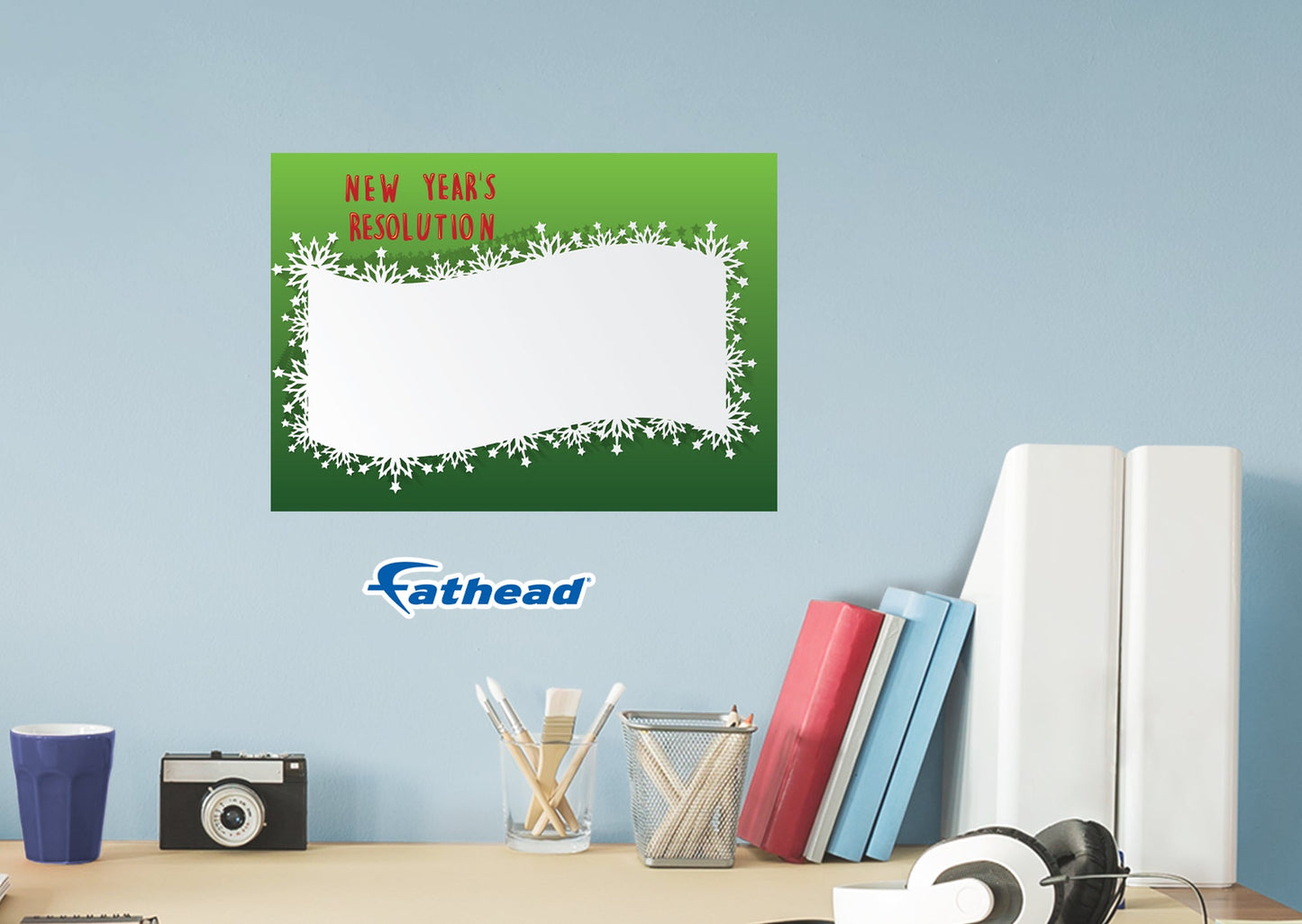 New Year: New Resolution Dry Erase - Removable Adhesive Decal