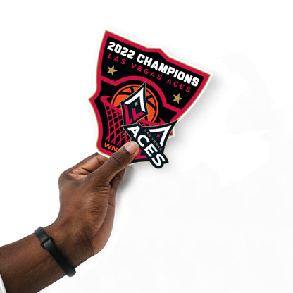 Las Vegas Aces:  2022 Champions Logo Minis        - Officially Licensed WNBA Removable     Adhesive Decal