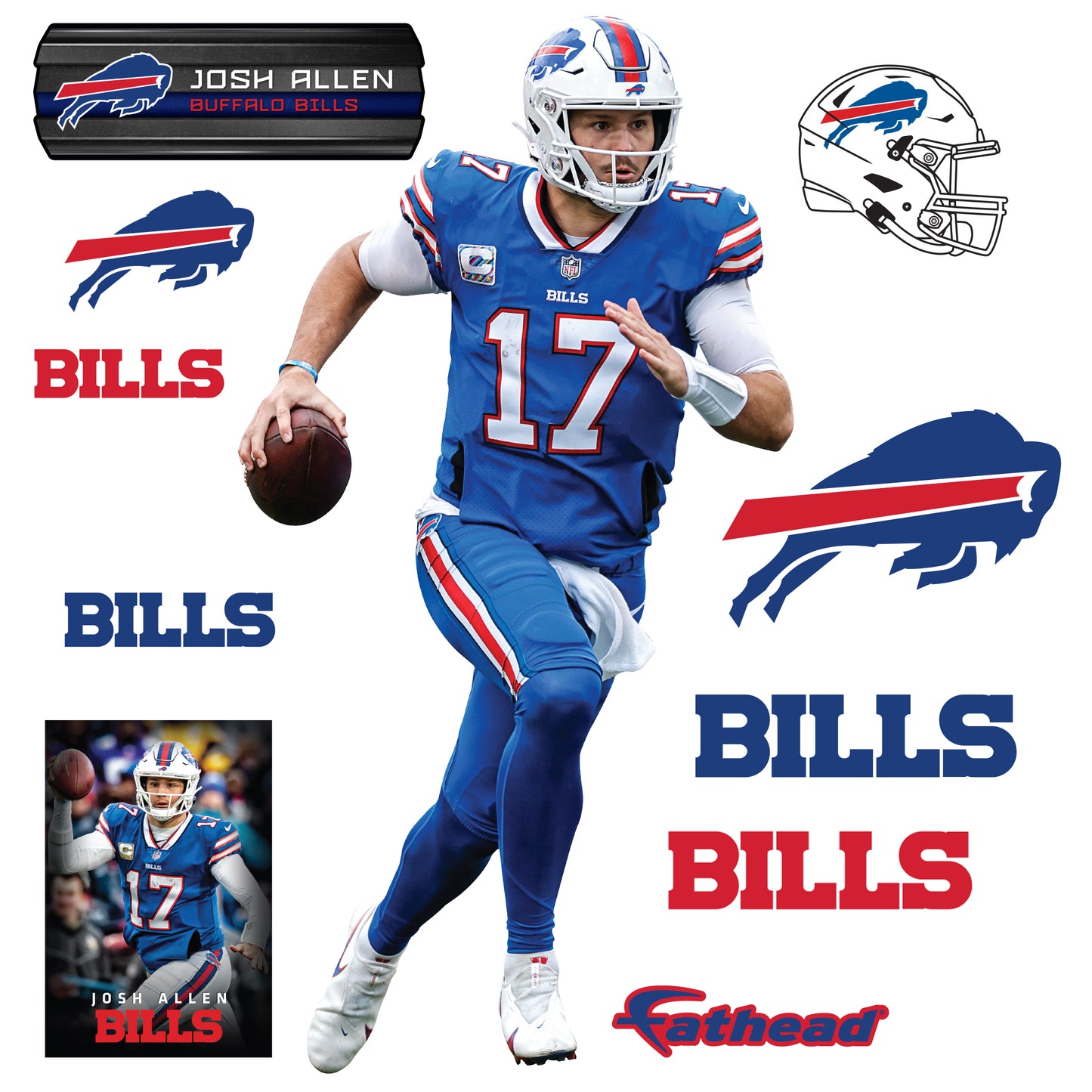 Buffalo Bills: Josh Allen 2020 - Officially Licensed NFL Big Head – Fathead
