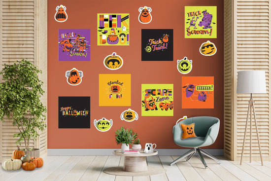 Hallo-Scream:  Halloween Collection        - Officially Licensed Disney Removable     Adhesive Decal