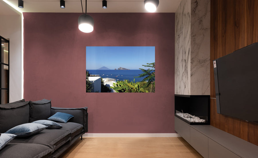 Popular Landmarks: Aeolian Islands Realistic Poster - Removable Adhesive Decal