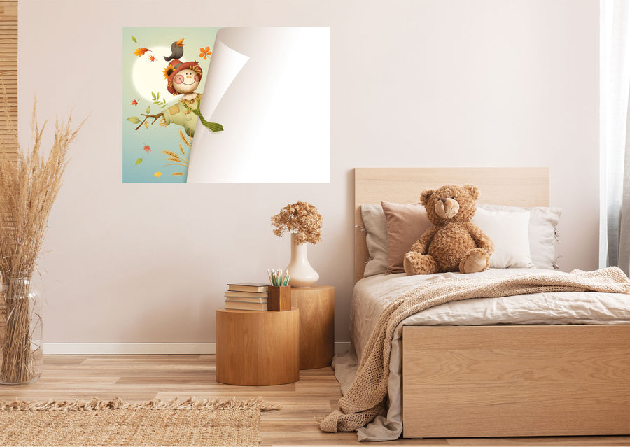 Seasons Decor: Autumn Happy Scarecrow Dry Erase        -   Removable Wall   Adhesive Decal