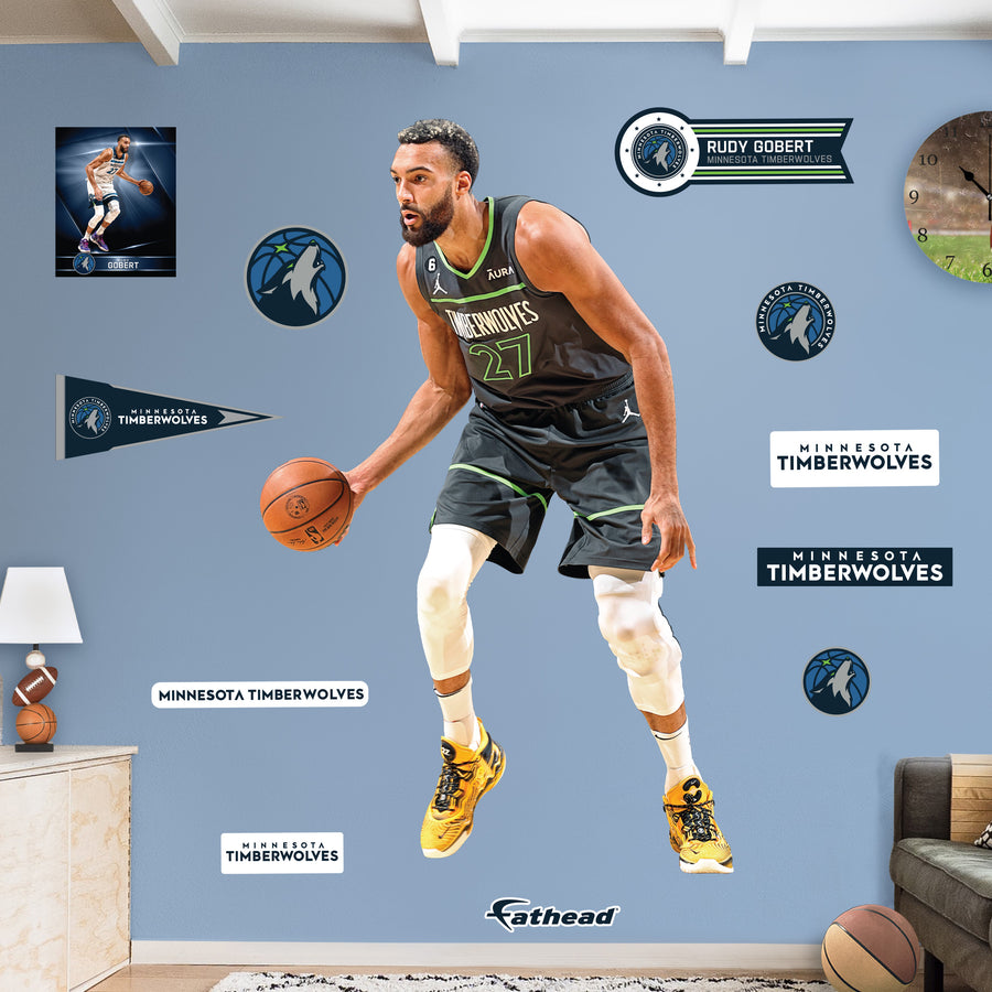 Rudy Gobert - RealBig Collection - Official NBA - Minnesota Timberwolves - Reusable Vinyl Wall Decals