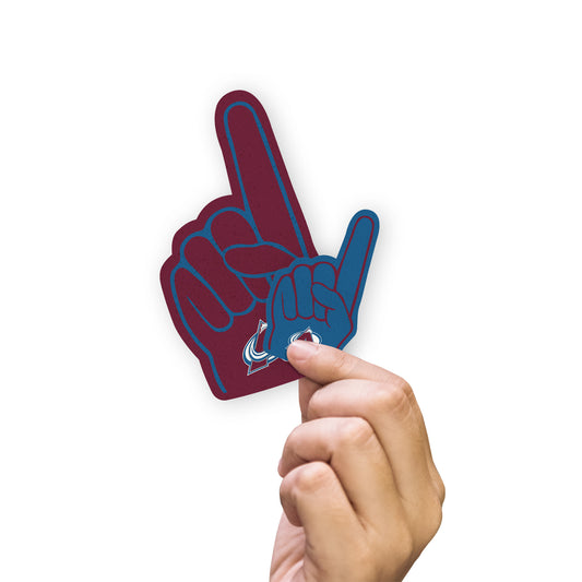 Colorado Avalanche:    Foam Finger Minis        - Officially Licensed NHL Removable     Adhesive Decal
