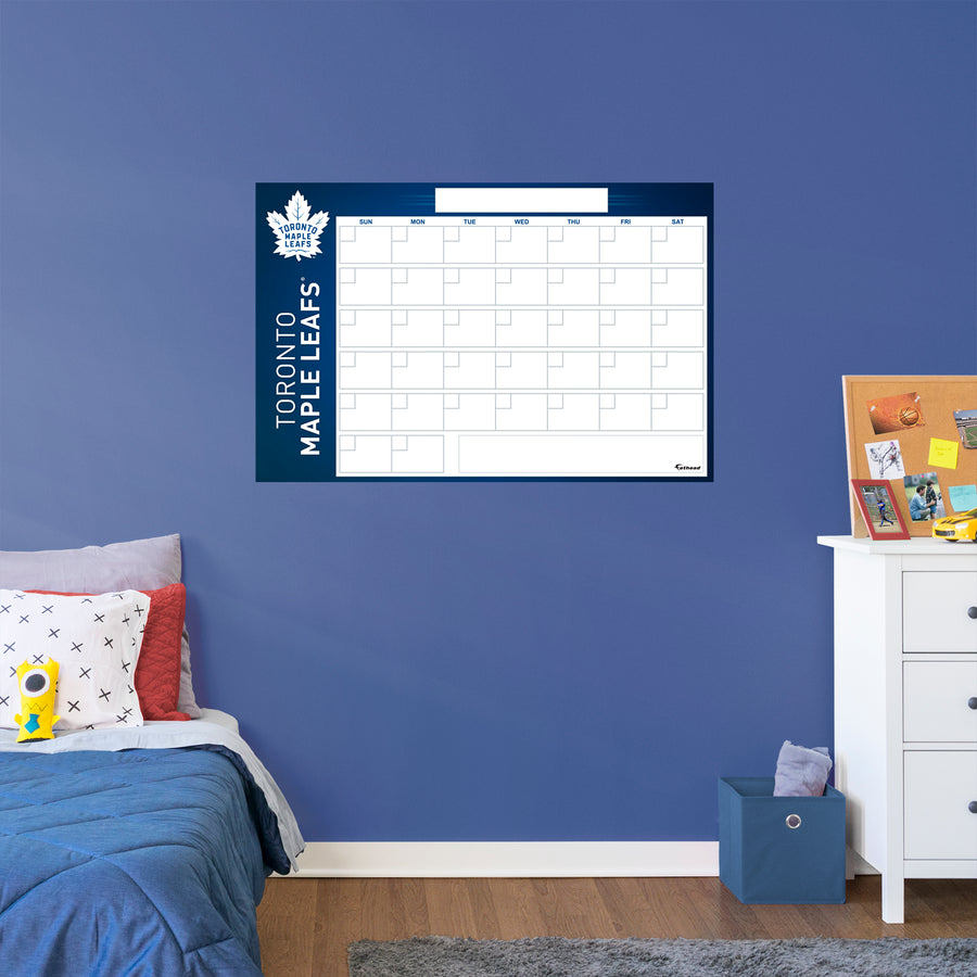 Toronto Maple Leafs - Dry Erase Calendar - Official NHL - Reusable Vinyl Wall Decal