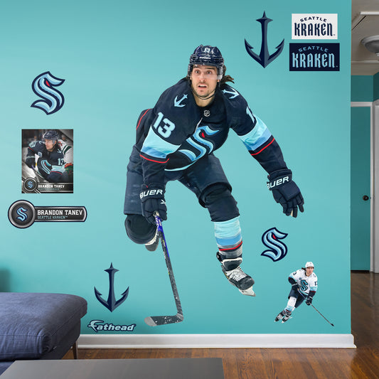 Seattle Kraken: Brandon Tanev         - Officially Licensed NHL Removable     Adhesive Decal