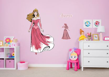 Sleeping Beauty: Aurora Modern Storybook        - Officially Licensed Disney Removable Wall   Adhesive Decal