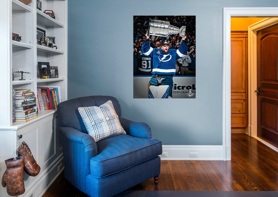 Andrei Vasilevskiy - 2020 Stanley Cup Hoist - Peel & Stick Poster - Official NHL - Tampa Bay Lightning - Reusable Vinyl Wall Decal